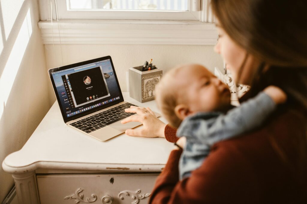 sensory overload mom connecting via facetime